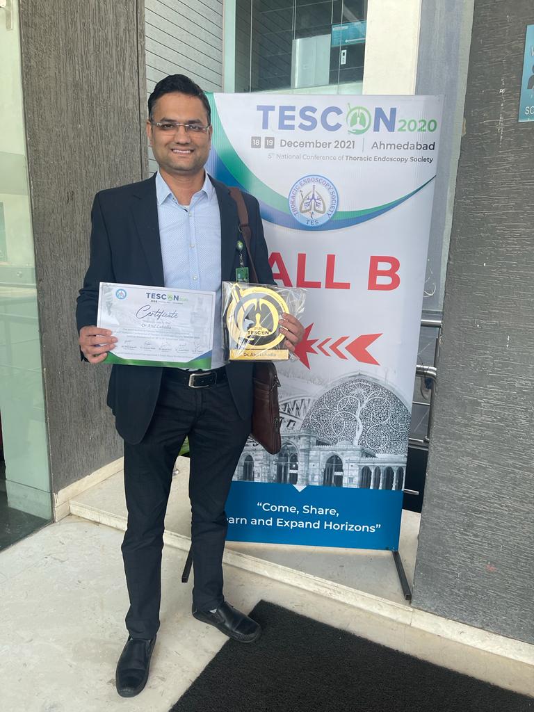 डॉ. अतुल लुहाडिया राष्ट्रीय थोरेसिक एंडोस्कोपी सोसाइटी सम्मेलन में बने विशिष्ट वक्ता
