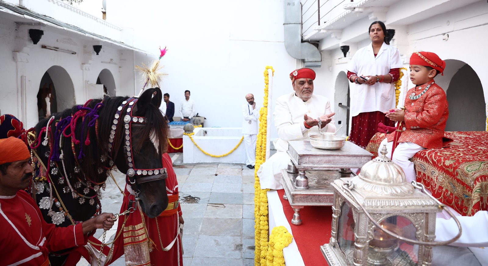 Haritaraj Singh Mewar Upholds the Tradition of Horse Worship at City Palace