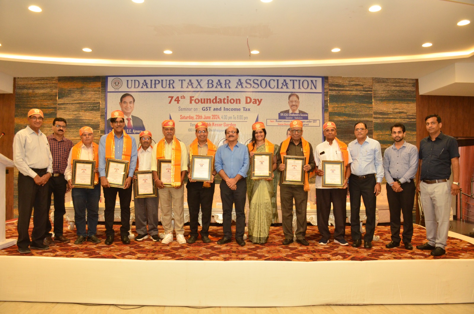 74th Foundation Day Celebration of Udaipur Tax Bar Association and Charitable Society