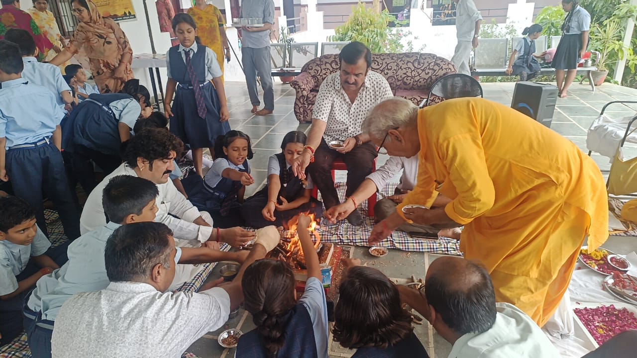 Inaugural Havan Ceremony at Bhupal Nobles Public School for the New Session