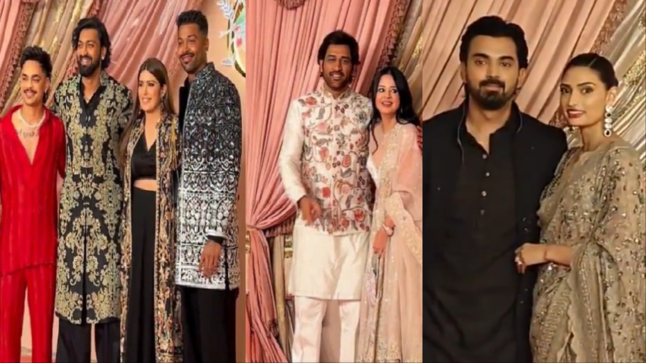 Star Cricketers Rohit Sharma, Hardik Pandya, and Suryakumar Yadav Grace Anant Ambani and Radhika Merchant's Sangeet Ceremony