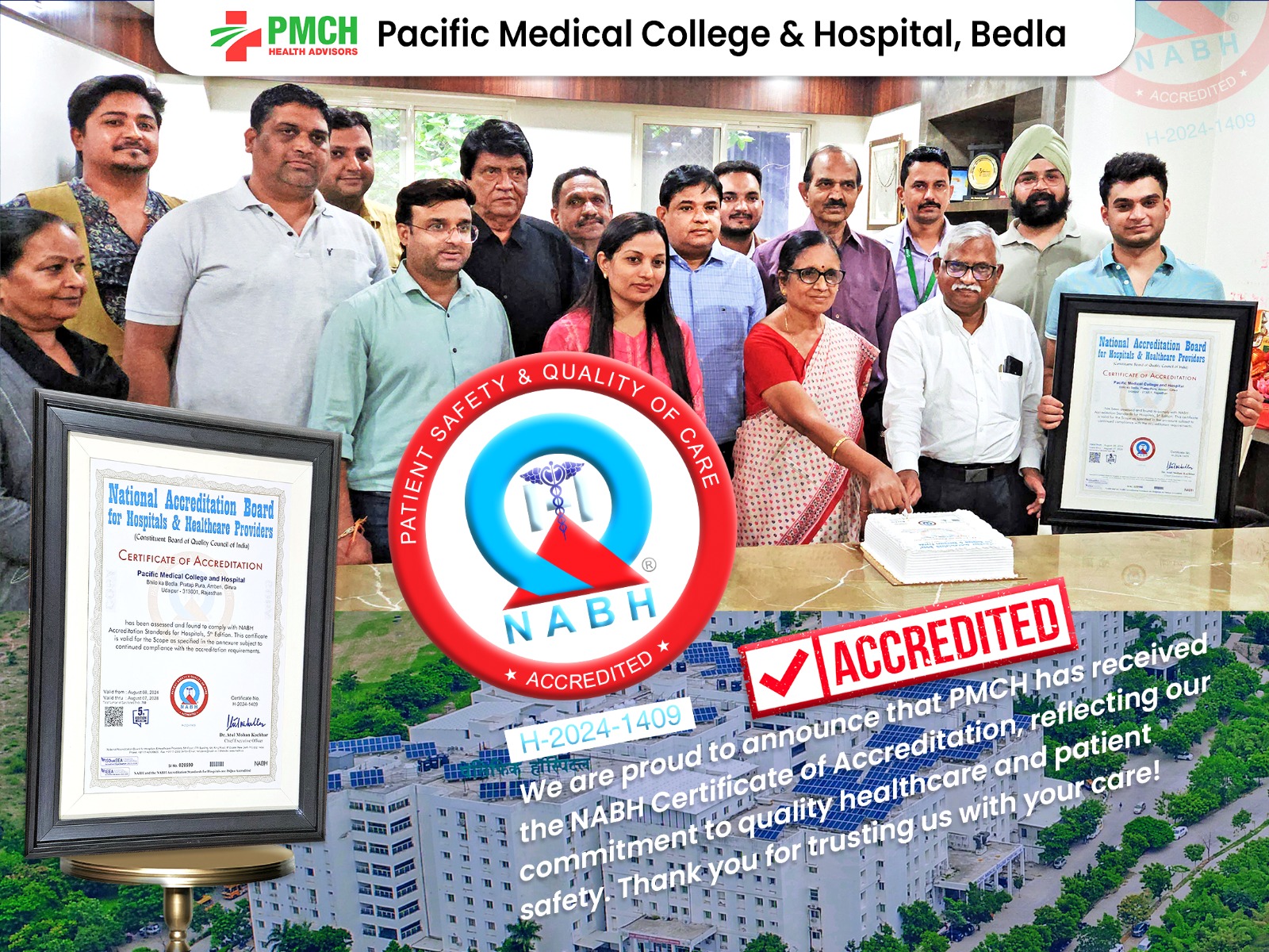 ### PMCH :Receives 5th Edition NABH Accreditation