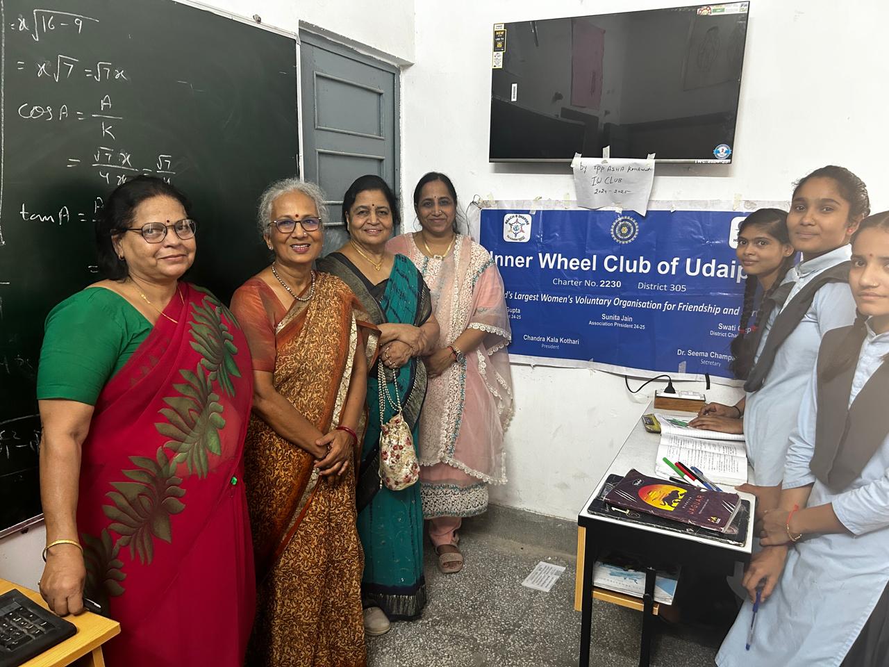 Inner Wheel Club Udaipur Donates TVs to Schools, Brightening Students’ Faces