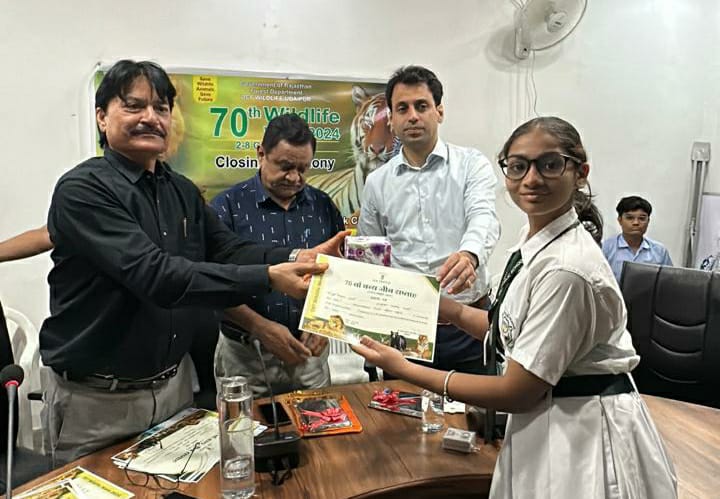 Riana from DPS Udaipur Secures First Place in Painting Competition