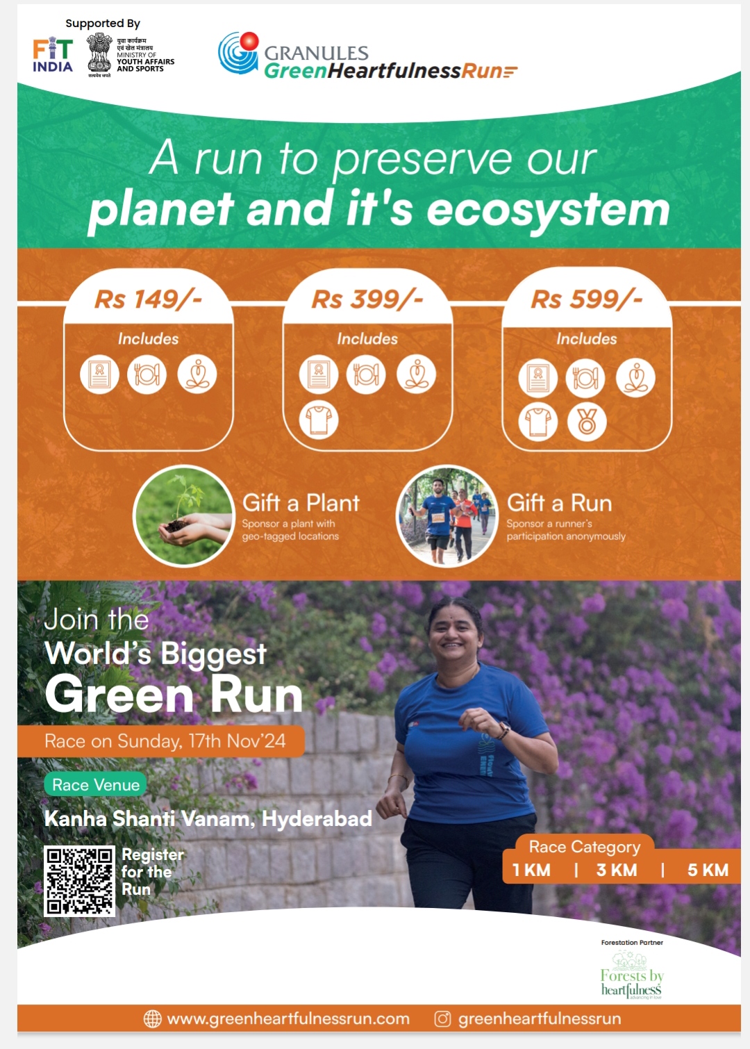 Green Kanha Run to Take Place at Fatehsagar on Sunday Morning