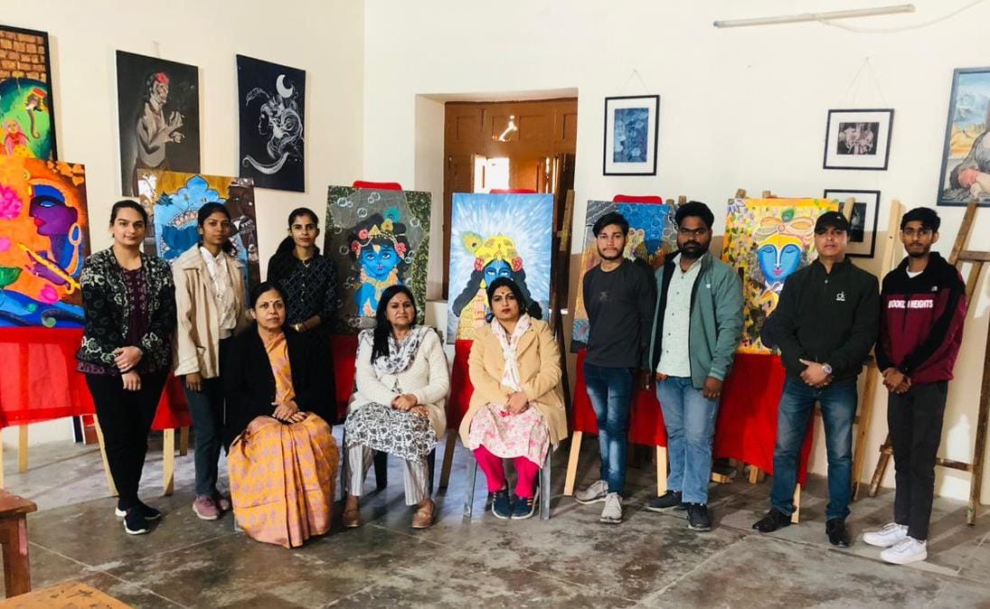 Exhibition on Krishna's Forms Organized at Bhupal Nobles Postgraduate College on Gita Jayanti