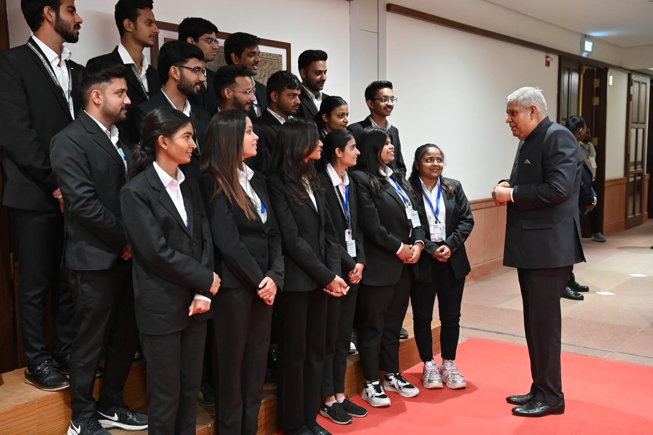 BN Law Faculty Students Visit Rashtrapati Bhavan and Vice President's Office, Interact with Vice President Jagdeep Dhankhar