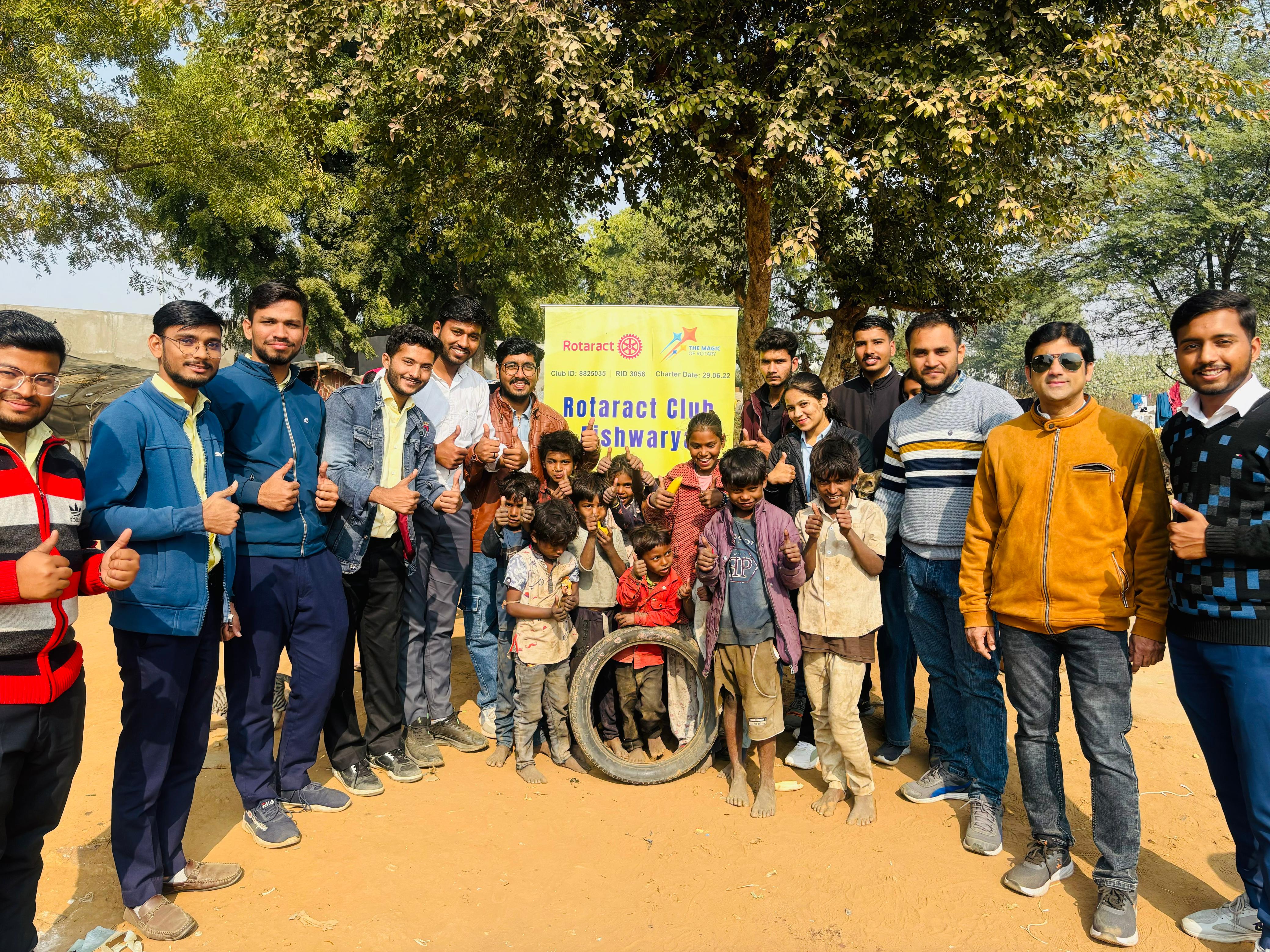 Rotaract Club Organizes Food Donation Drive