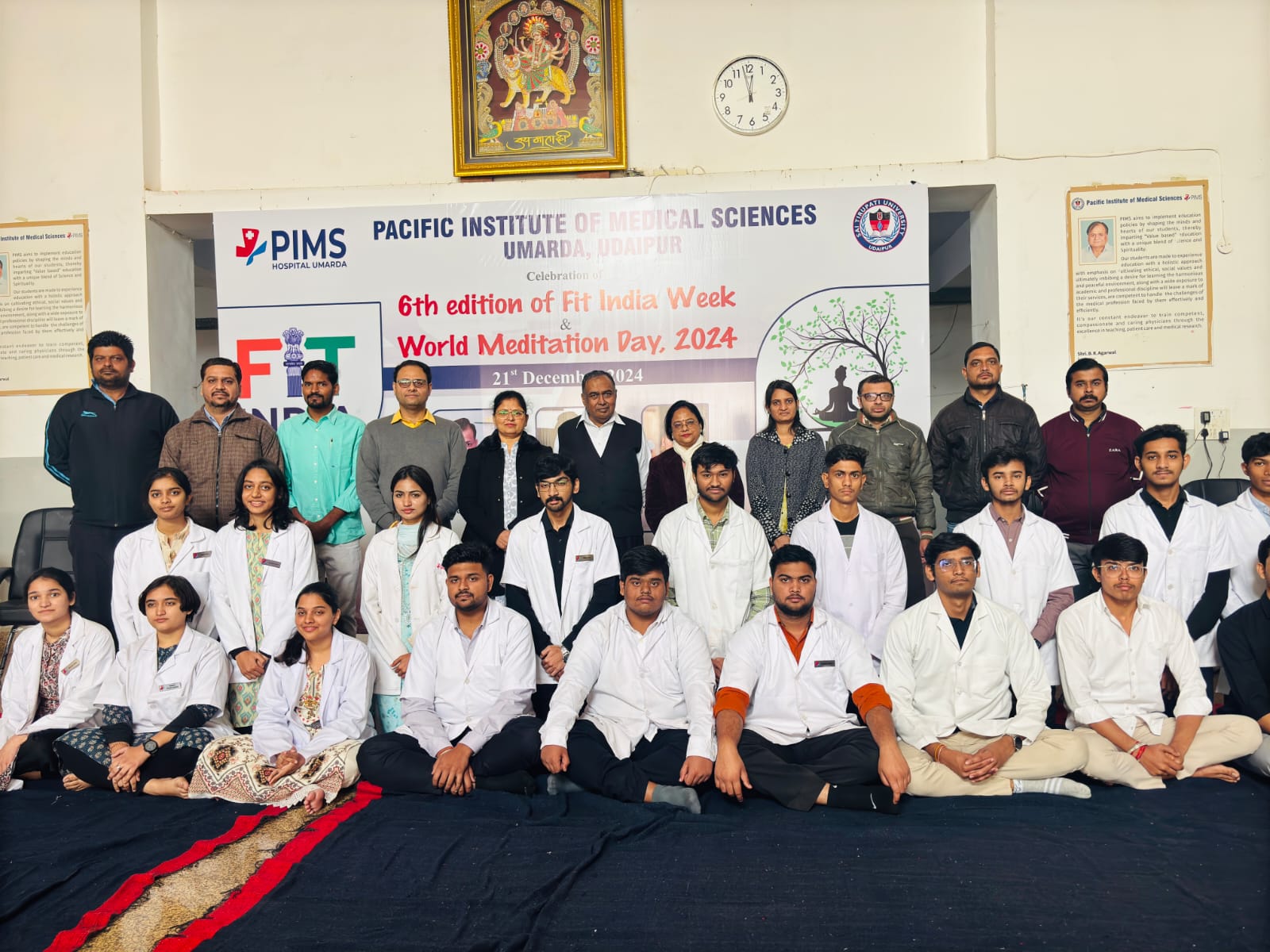 Fit India Week and World Meditation Day Celebrated at PIMS