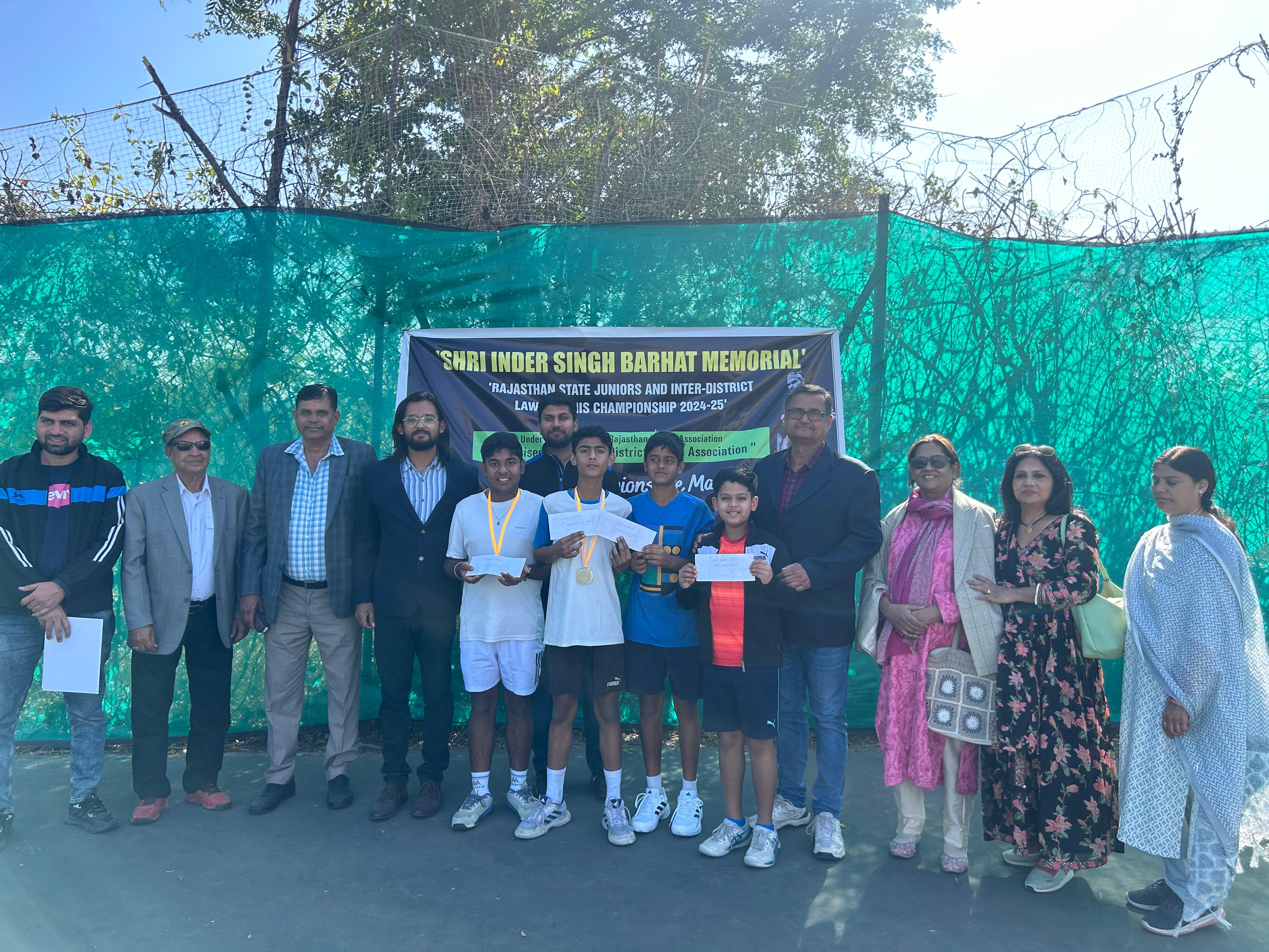 Indrasinh Barath Memorial Tennis Tournament Concludes