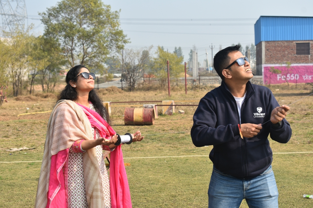 Vikrant University Gwalior Hosts Kite Festival on Makar Sankranti