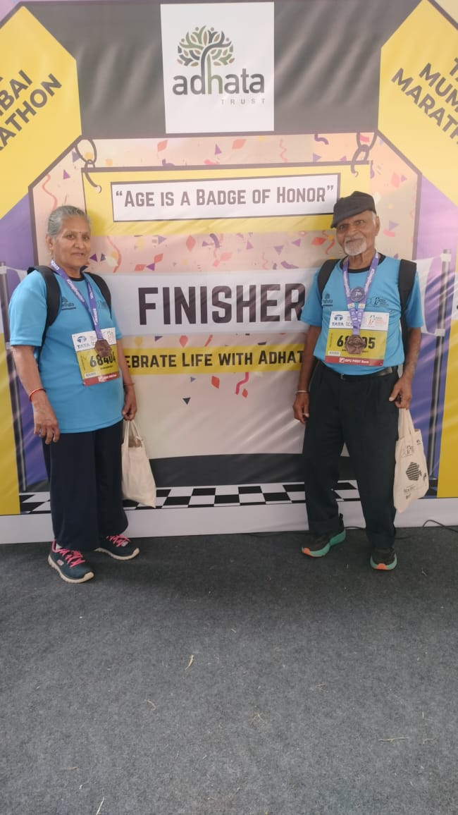 Udaipur's Bhatt Couple Showcases Determination in the Mumbai Tata Marathon