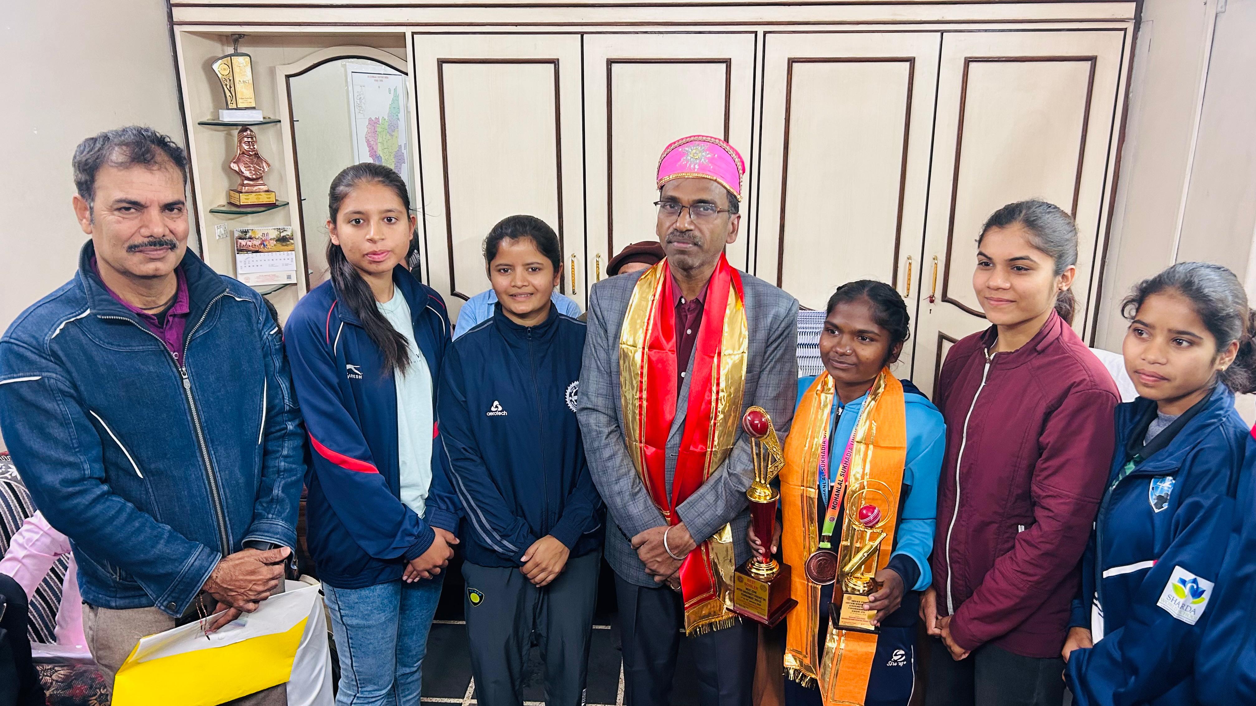 MP Dr. Rawat Honors Women Cricketer Bhagwati Gaimeti