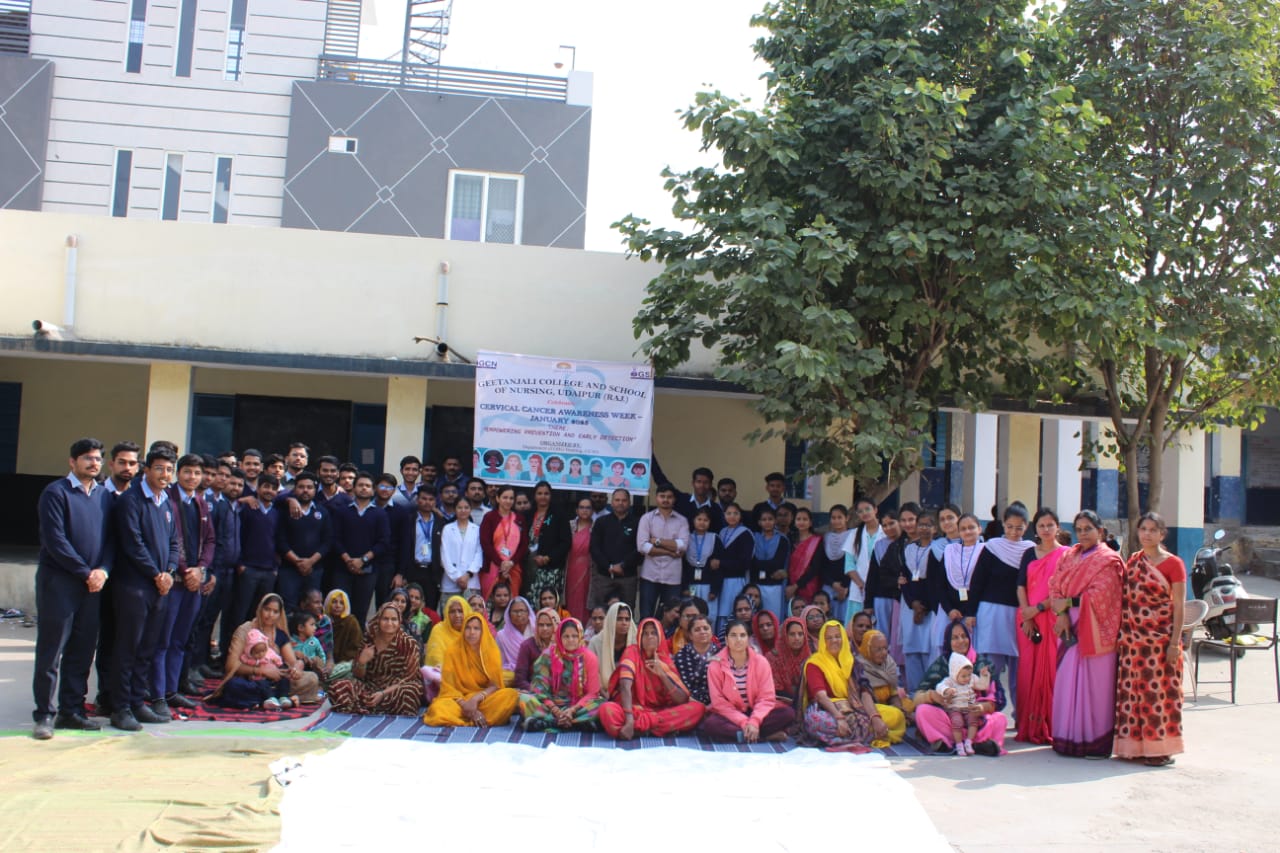 Cervical Cancer Awareness Week 2025 Organized at Geetanjali College and School of Nursing, Udaipur