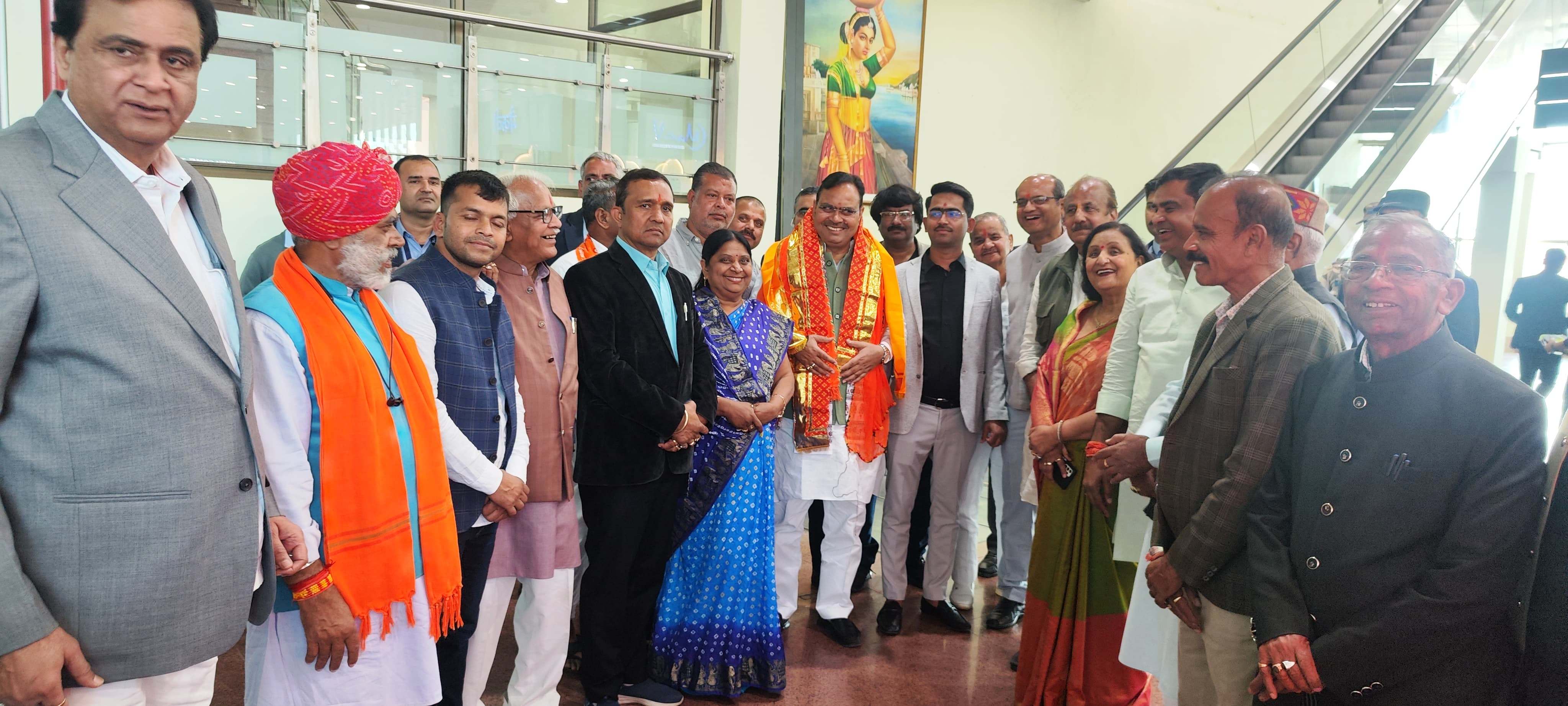 Chief Minister Shri Sharma Welcomed at Udaipur Airport