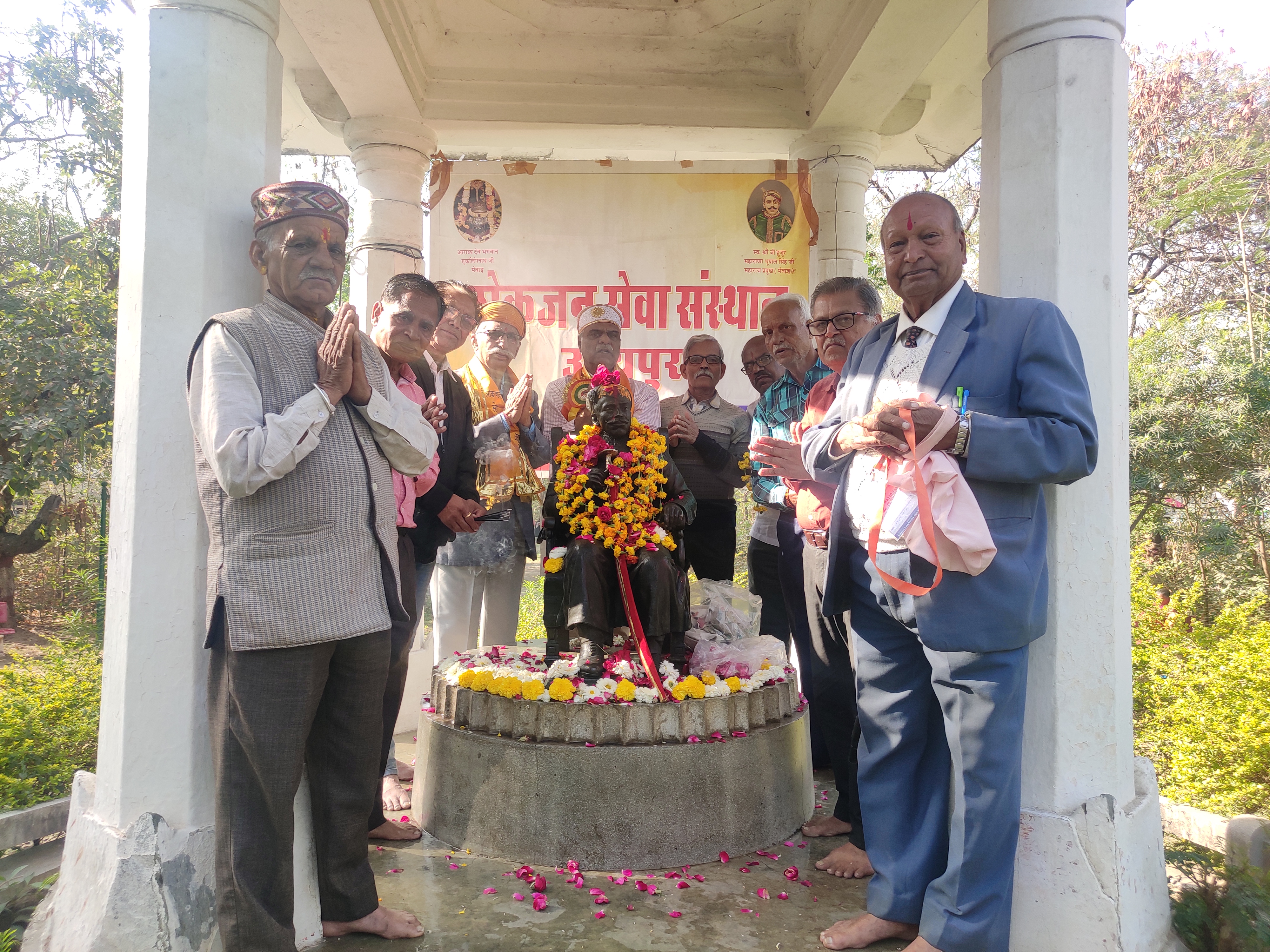 Inauguration of the 141st Bhupal Jayanti Celebrations with Panchagavya Bath of Maharana Bhupal Singh's Statue