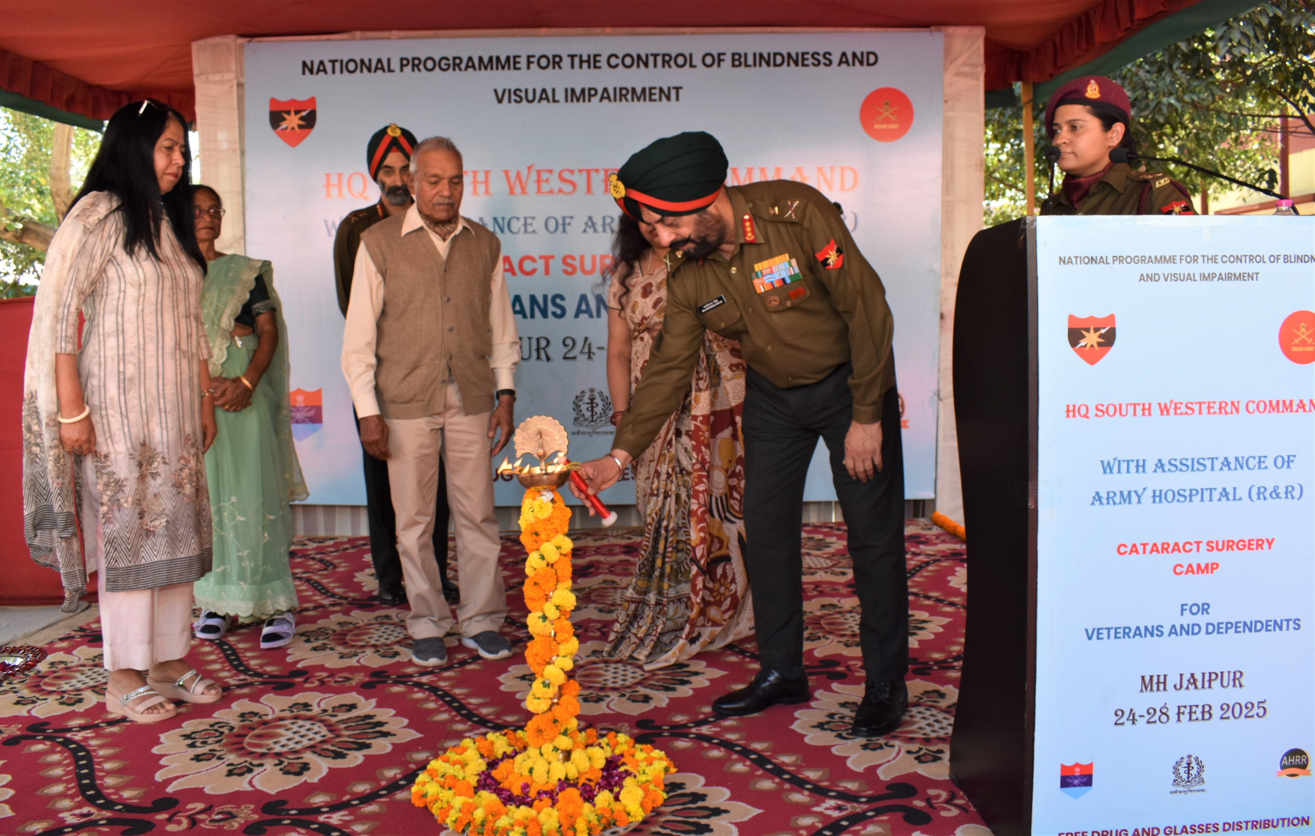 RESTORE VISION, REVIVE LIVES MEGA CATARACT SURGERY CAMP INAUGURATED AT MILITARY HOSPITAL JAIPUR