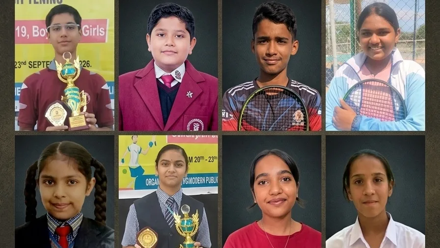 महाराणा प्रताप खेलगांव के खिलाड़ियों का राज्य स्तरीय लॉन टेनिस प्रतियोगिता में दबदबा