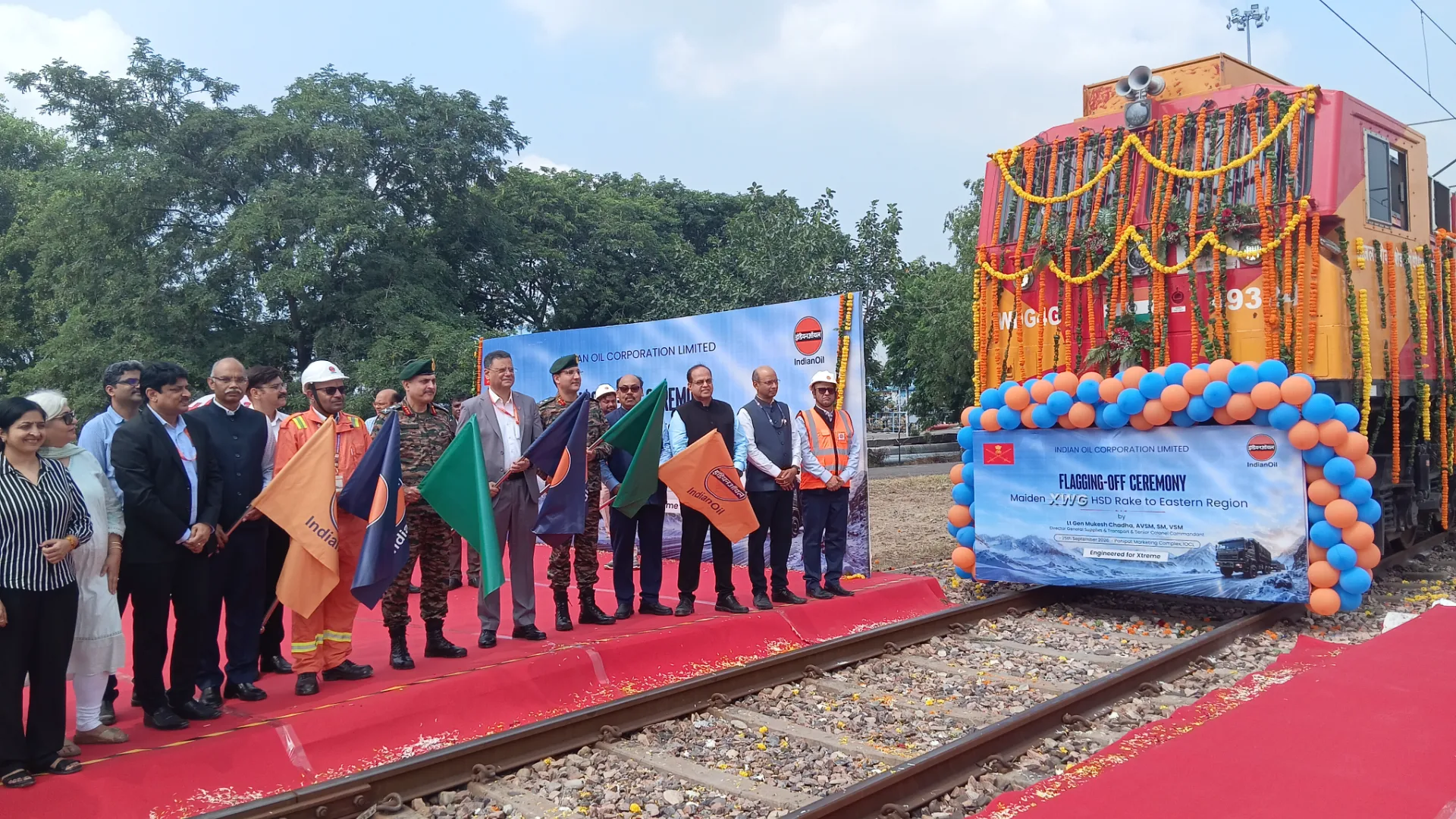 भारतीय सेना की पूर्वी कमान के लिए इंडियनऑयल ने एक्सट्रीम वेदर ग्रेड एचएसडी की पहली रेक को किया रवाना