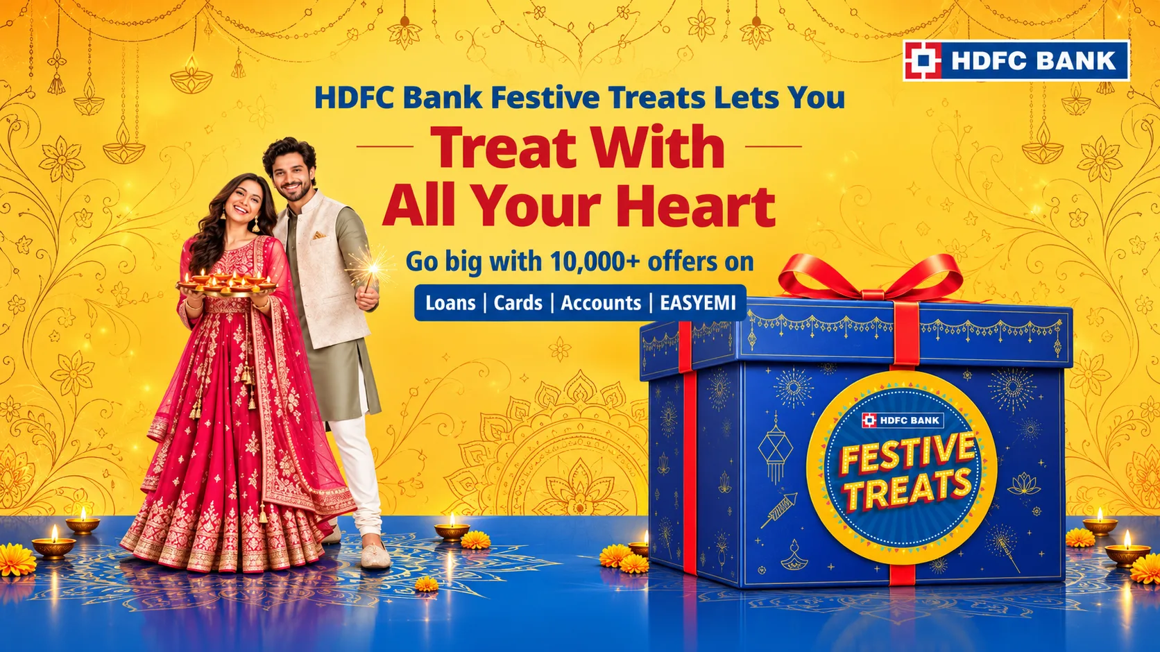 एचडीएफसी बैंक ने 10,000 से ज़्यादा शानदार ऑफ़र के साथ 'फेस्टिव ट्रीट्स 2026' लॉन्च किया