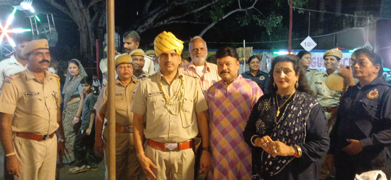 श्रावणी तीज मेला परिसर में पुलिस चौकी,सीआई रामकिशन गोदारा ने।किया चौकी का शुभारंभ