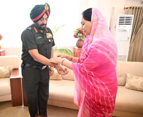 Deputy CM Diya Kumari Celebrates Raksha Bandhan with Sapta Shakti Command Soldiers