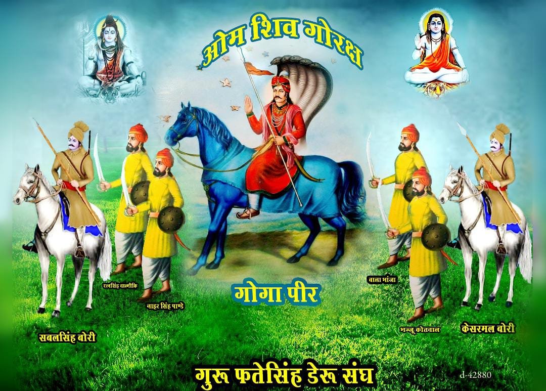 जाहरवीर गोगा जी का अर्धरात्री जागरण आज निशान झंडे कि होगी महाआरती