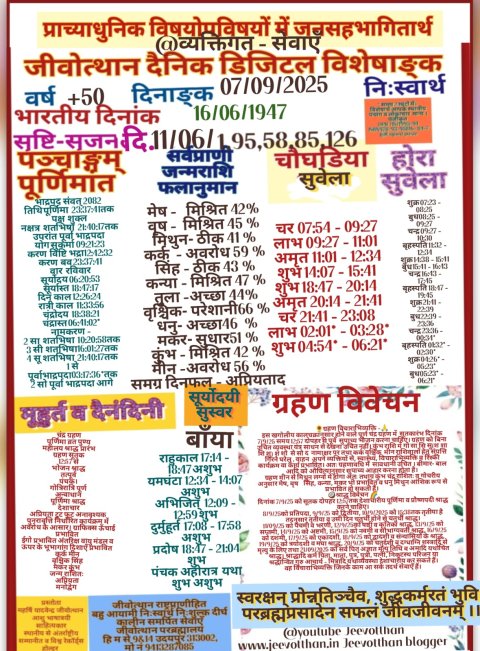 हिन्दू कैलेंडर सितंबर 2025 हिंदी में