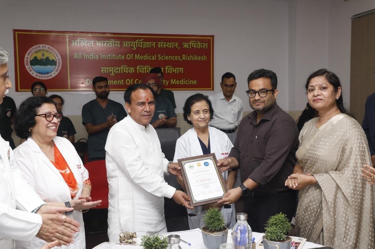 ### Dr. Abhishek Kumar Presents National Research Findings at AIIMS Rishikesh