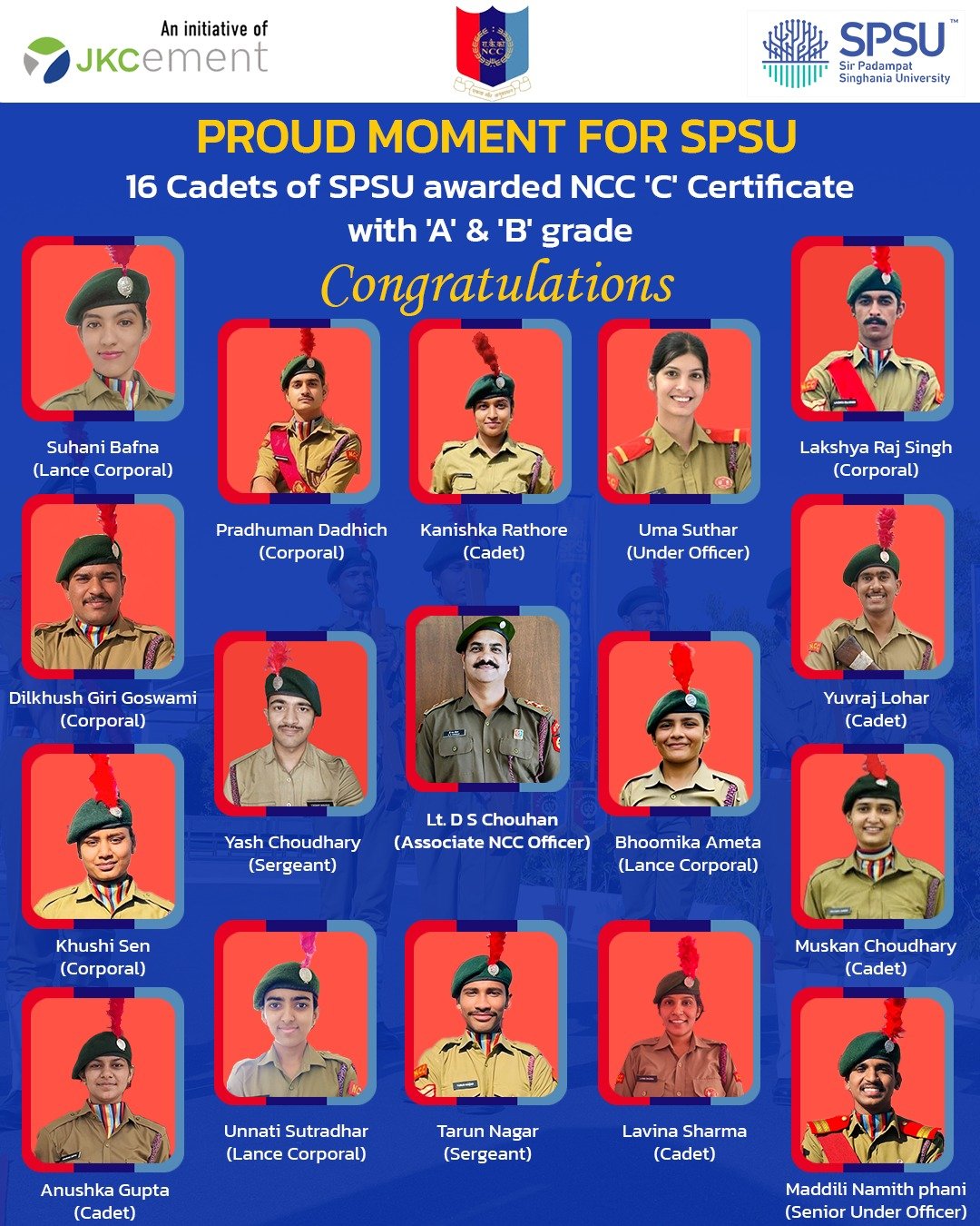 ####SPSU Cadets Excel in NCC ‘C’ Certificate Exam 2025