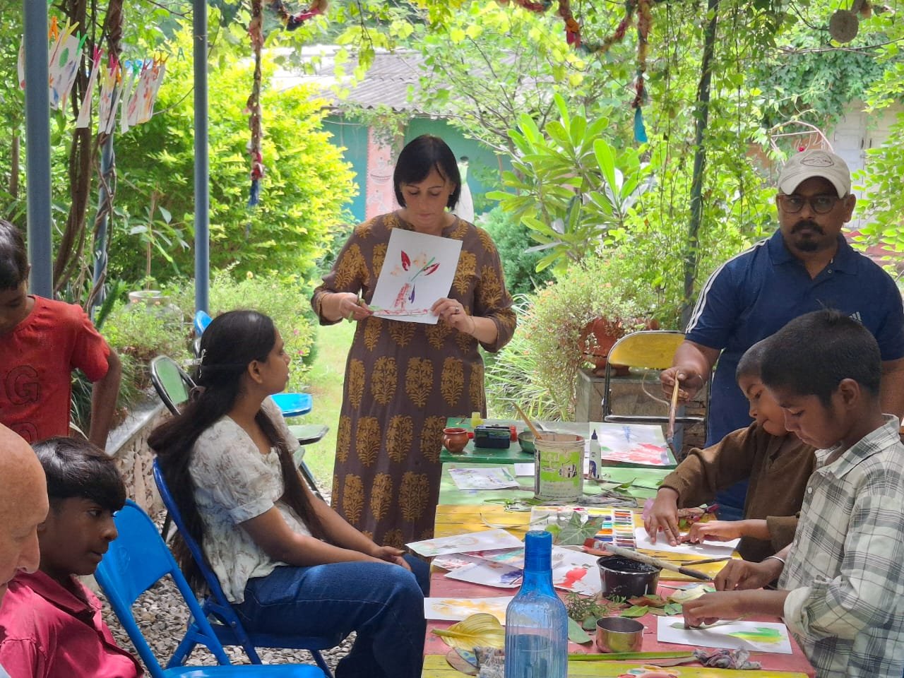 #### Touching the Flower – A Monoprint/Collage Workshop Brimming with Creativity