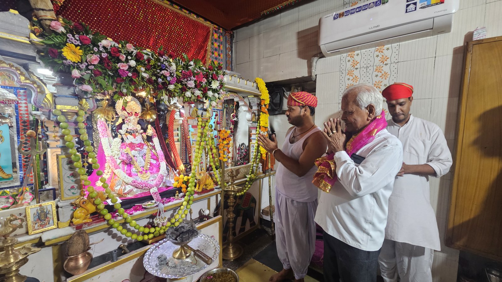 Grand Ashtami Poojan and Maha Aarti at Kalkamata Temple, Udaipur