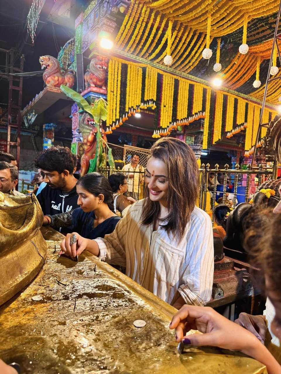 Seerat Kapoor Seeks Blessings At the Famous Sri Peddamma Thalli Temple