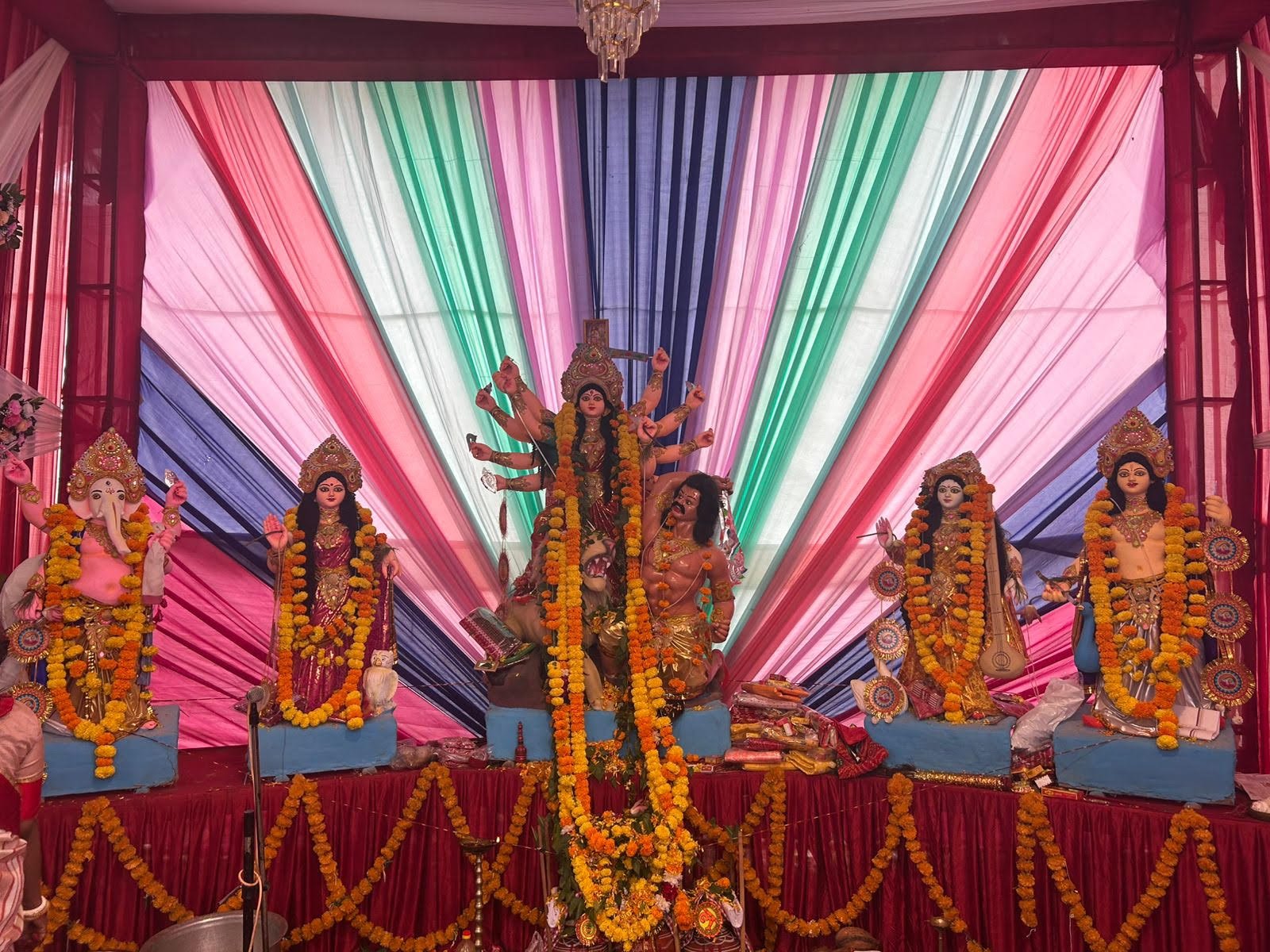 Maha Ashtami Celebrations at Bengali Kali Bari Society, Udaipur: 108 Lotus Flowers Offered to Goddess Durga
