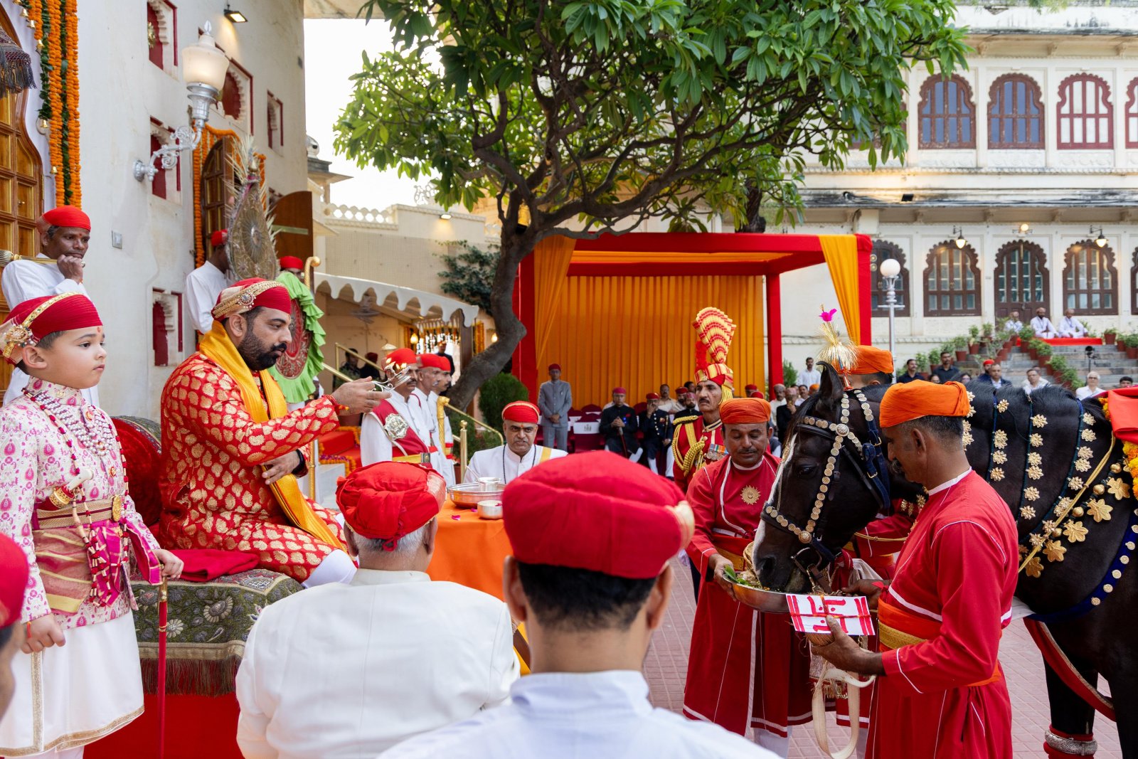 ##### Dr. Lakshyaraj Singh Mewar Performs Traditional Horse Worship at City Palace