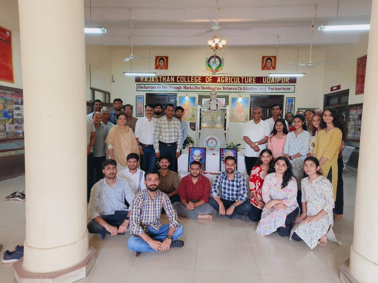 Floral Tribute and Prayer Meeting on Gandhi Jayanti at Rajasthan College of Agriculture