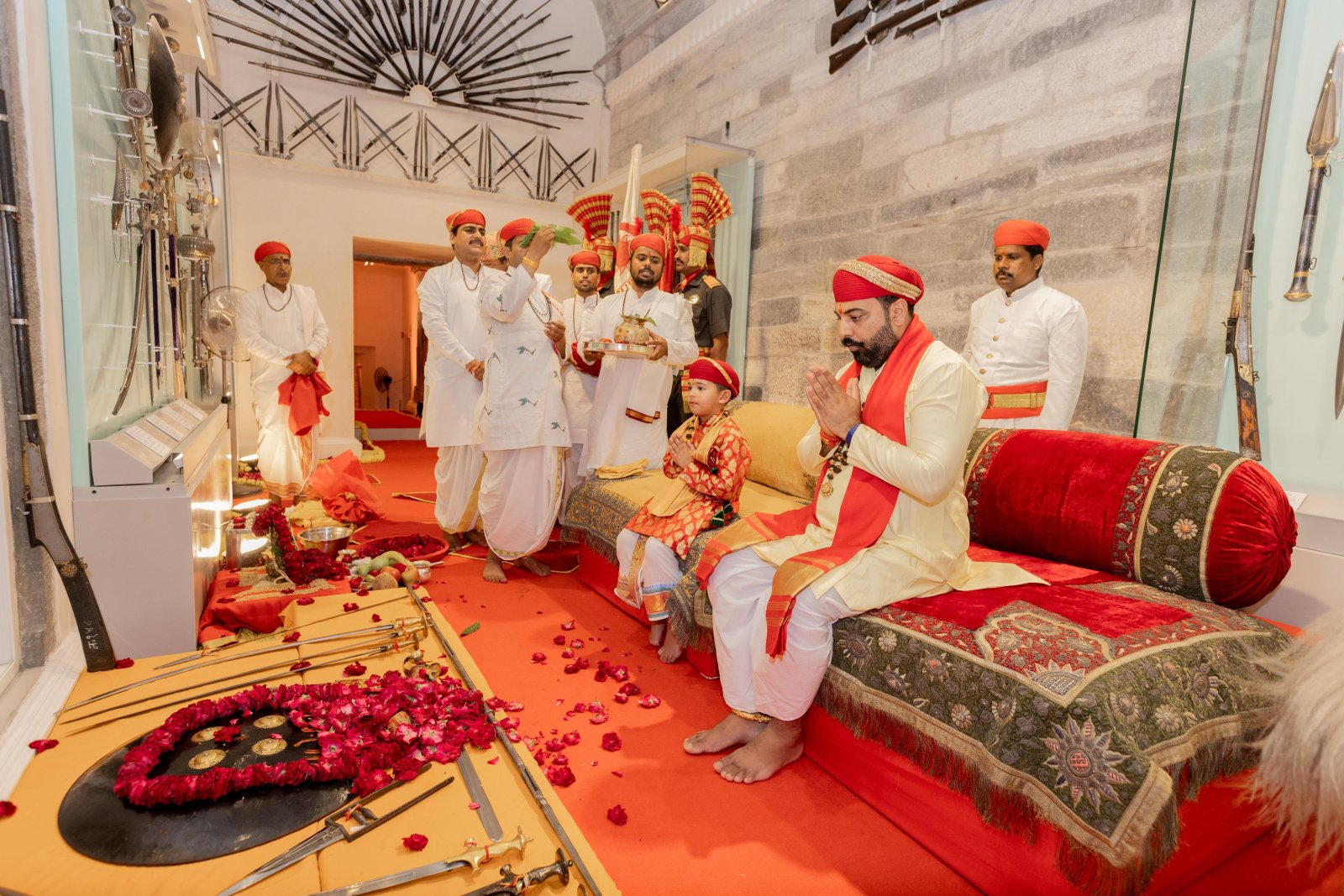Historic Weapons of Mewar’s Brave Maharanas Worshipped by Descendant Dr. Laxyaraj Singh Mewar