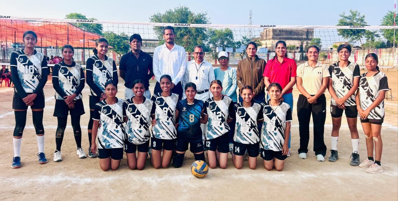 Udaipur Secures Bronze in State-Level Under-19 Girls Volleyball