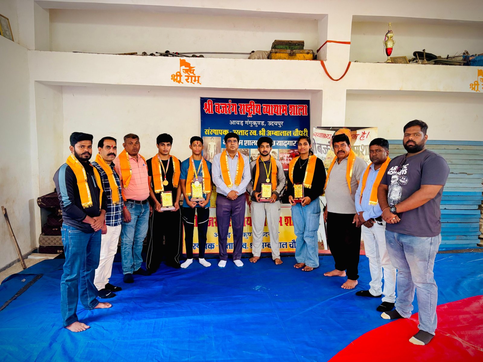 69वीं राज्य स्तरीय कुश्ती प्रतियोगिता में उदयपुर के पहलवानोें मारी बाजी
