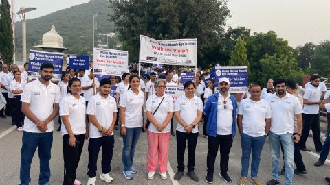 उदयपुर में नेत्र स्वास्थ्य जागरूकता पर वाॅक फाॅर विज़न पदयात्रा कार्यक्रम आयोजित