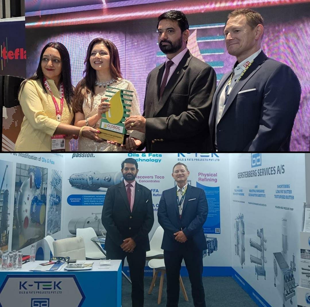 K-TEK Gerstenberg Denmark* Honored with Global Business Award for Innovation in Oils & Fats Technology