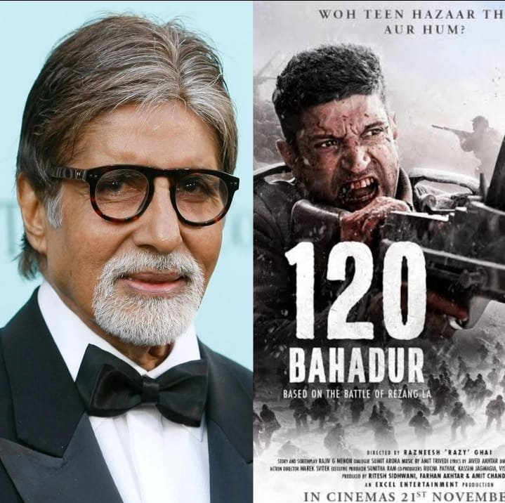 फरहान अख्तर की फिल्म '120 बहादुर' के लिए वॉइसओवर देंगे अमिताभ बच्चन......!