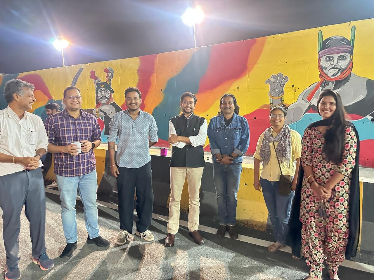 कलक्टर नमित मेहता ने कलाकारों संग भरी ‘रंगत’ — आरटीओ अंडरपास पर हुआ रंगों का संगम*