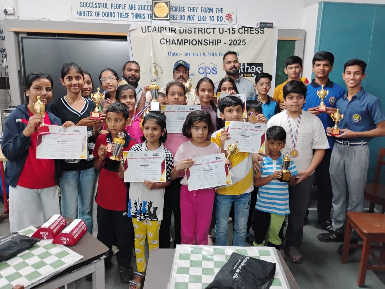 Advika and Mehul Crowned Udaipur District Under-15 Chess Champions