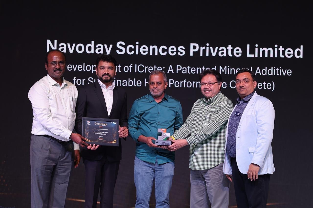 नेचुरल सेमेको और नवोदय साइंसेज को वल्र्ड ऑफ कंक्रीट 2025 में मिला दोहरा सम्मान