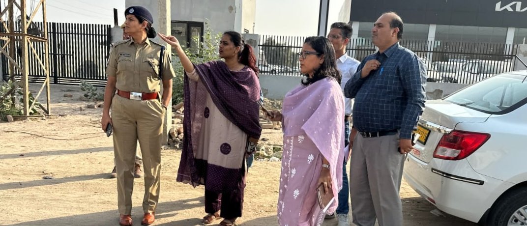 जिला कलक्टर और एसपी ने किया चिन्हित ब्लैक स्पॉट स्थानों का निरीक्षण