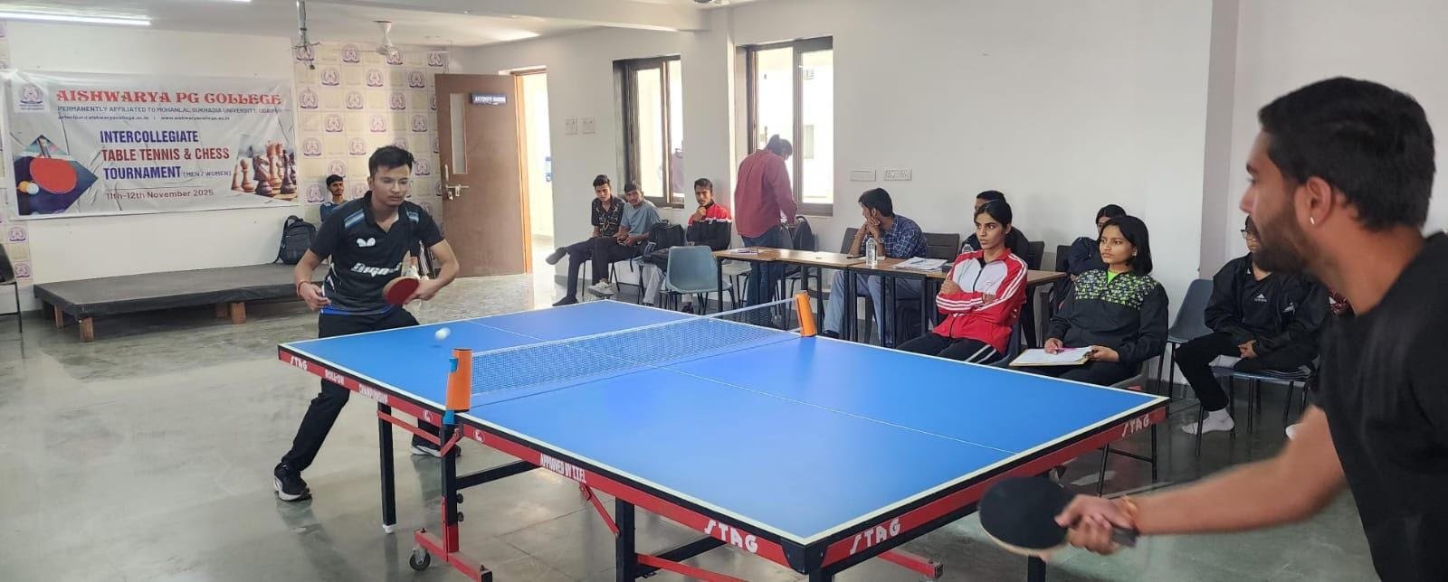 दो दिवसीय इंटरकॉलेजिएट टेबल टेनिस एवं चेस टूर्नामेंट प्रारम्भ