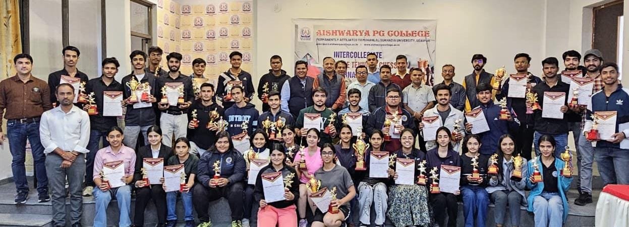 ऐश्वर्या कॉलेज में इंटरकॉलेजिएट टेबल टेनिस और शतरंज टूर्नामेंट का शानदार समापन