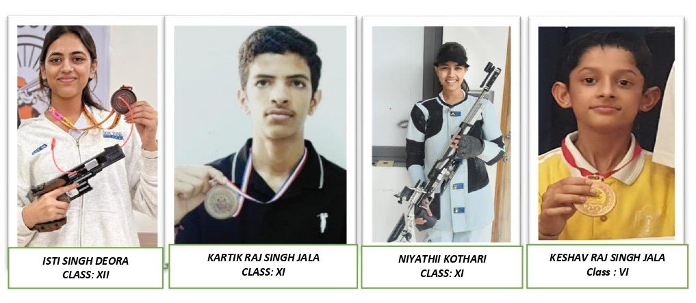 डीपीएस, उदयपुर के होनहारों का राइफल शूटिंग में राष्ट्रीय स्तर पर चयन