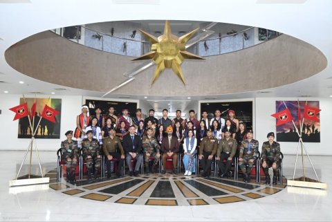 NATIONAL INTEGRATION TOUR MANIPUR PARTICIPANTS VISITS CULTURAL HERITAGE OF JAIPUR AND SAPTA SHAKTI COMMAND